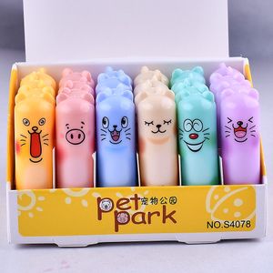 24pcs/lot Hengfang Winter Lip Balm Colorless Cute Animal Moisturizing LongLasting Hydrating Anti-drying Repair Lip Lines Women Lip Care