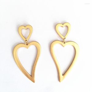 Dangle Earrings 6 Pair / Lot Fashion Jewelry Accessories Huge Big Heart For Women