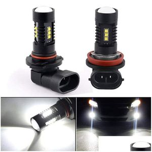 Car Fog Lights H8 H9 H11 120W Led Light Bbs Driving Running Lamp High Power White Lighting Bb Vehicle Accessories Drop Delivery Mobi Dhmec