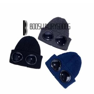 Two lens cp windbreak hood beanies outdoor cotton knitted men mask casual male skull caps hats black grey bonnet201h