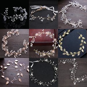 Grampos de cabelo de cristal headbands acessórios de casamento decoração artesanal pérola strass cabeça usar ornamento para noiva meninas