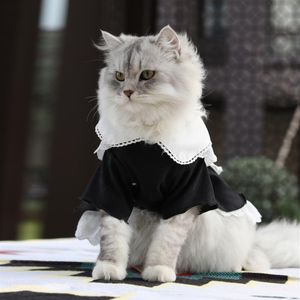 Cat Costumes Cat maid outfit spring and summer cos uniform transformed into cat clothes pet skirt dog clothes supplies 220908320L