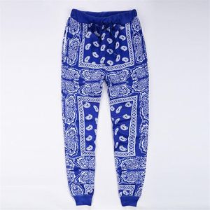 Bütün erkek joggers eşofmanları yağma pantalones hombre kırmızı mavi bandana joggers erkek pantolon pantolon hip hop kadınlar pantolon sokak kıyafetleri uni201a