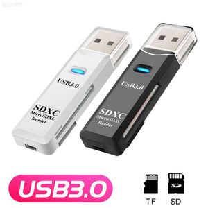 Speicherkartenleser 2-in-1-Kartenleser USB 3.0 Micro SD TF-Kartenspeicherleser Hochgeschwindigkeits-Multikarten-Brenneradapter Flash-Laufwerk Laptop-Zubehör L230916