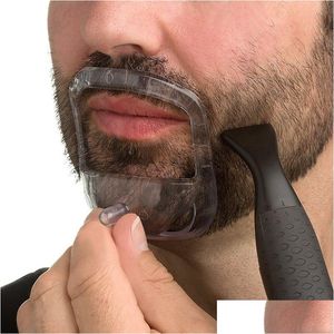 Razors Blades 5 Pcs/Set Beard Styling Tools For Men Fashion Goatee Sha Template Shaving Face Care Modeling Tool Gift Husband Drop Deli Dhqts