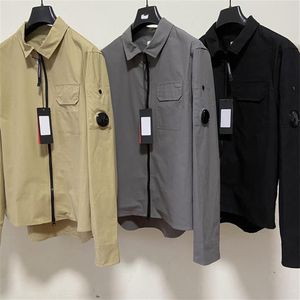 Mens Jacket Coat One Lens Lapel Shirt Jackets Garment Dyed Utility Overshirt Outdoor Men Cardigan Outerwear Clothe XXL244z