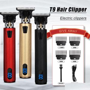 Hair Trimmer All Metal Vintage T9 Hine Womens Clipper Hairdresser Professional Haircut 0 Mm Nose And Ear Finish Man Drop Delivery Prod Dhc0Y