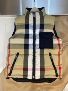 Męskie burberies kamizelki odwracalny płaszcz zimowy puffer rybny projektant Parka Man z kamizelką czystą gęś w dół wyściełany unisex płaszcz S-3xl Rozmiar