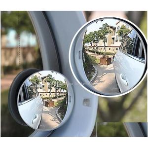 Outros acessórios exteriores 2 Pçs / lote Carro Blind Spot Mirror 360 Rotating Segurança Grande Angular Espelhos Retrovisores Estacionamento Redondo Convexo Drop Dhzlw