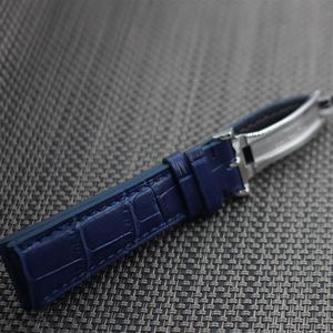 Skórzane paski zegarkowe Blue Watch Band z batonem wiosennym dla IWC 163N