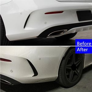 Estilo do carro amortecedor traseiro spoiler ambos os lados canard decoração capa guarnição para mercedes benz c coupe c205 2015-2019228n