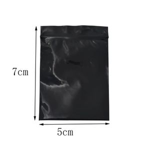 5 7cm Mini Siyah Zip Kilidi Yeniden Yerleştirilebilir Fermuar Çantası 500 PCS Lot Kendinden Seal Plastik Paket Çanta Perakende Fermuar Bakkal Hediye Paketleme STORAG279F