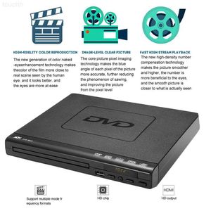 DVD VCDプレーヤー110V 240Vホームエンターテイメントマルチメディアリモコン付きDVDプレーヤー用USB入力VCD MP3ビデオAV出力劇場システムL230916
