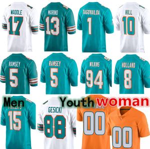 Tyreek Hill Tua Tagovailoa Raheem Mostert Jaelan Phillips Jeff Wilson Jr. Braxton Berrios Chris Brooks Salvon Ahmed Durham Smythe River Cracraft Football Jersey