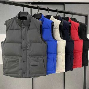 Herren-Trainingsanzüge, Herren-Weste, wärmer, Designer-Gilet-Jacke, luxuriöse Daunenweste für Damen, mit Federn gefüllter Materialmantel, Graphitgrau, Schwarz und Weiß, blauer Pop-Paar-Mantel, Größe SXX