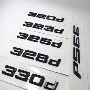 Svart 316d 320d 325d 328d 330d 335d Emblem Baknummer Bokstäver för BMW 3 Series E90 E46 E91 E92 E93 F30 Biltillbehör2751