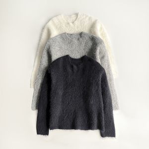 Tome Women Crew-Neck Solid Color Pullover tröja