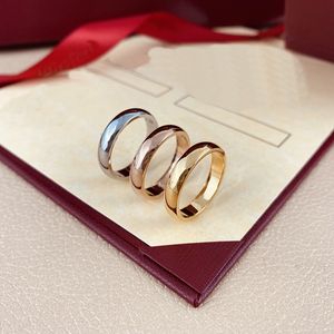 Pierścień listu Pierścień Miłość Pierścionki zaręczynowe Złote Pierścienie dla kobiet biżuteria luksusowy projektant biżuterii pierścionka damskie różowe złoto srebrne miłośnicy pary pierścienie Prezent Rozmiar 5-11
