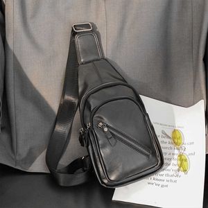 Classic fashion men's chest bag Korean fashion leisure shoulder bag back backpack new trend small chest bag fashion bag