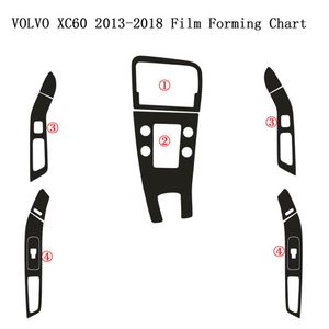 For Volvo XC60 2009-2018 Interior Central Control Panel Door Handle 5D Carbon Fiber Stickers Decals Car styling Accessorie235g