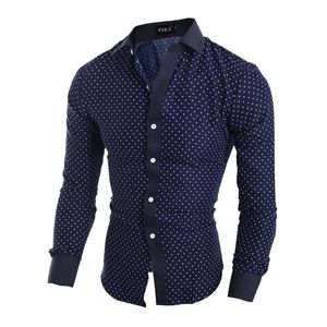 New 2018 Men Brand Shirt Casual Men Slim Fit Dress Shirt Camisa Masculina Fashion Long Sleeve Clothes Print Shirts2917