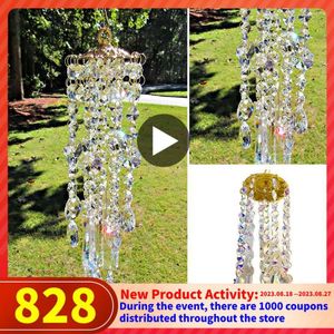 Dekorativa figurer 21 cm färgglada kristallvindkläder hem trädgård uteplats gräsmatta hängande dekoration prydnad