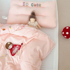 Blankets Swaddling Grade A Pure Cotton Brushed Thick Pink ThreeDimensional Edge Bread Quilt Autumn And Winter Warm Soybean Children's Single 230915