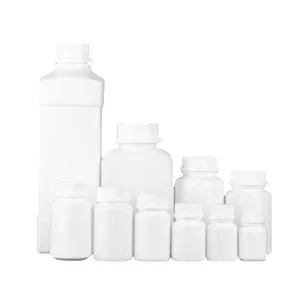 Anti-stöldkapselplastförpackningsflaskor, vit liten tom skruvlock 20 ml-200 ml