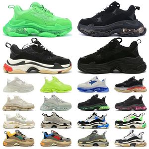 Balenciaga Triple S Scarpe Balencaigas shoe Scarpe Donna Suola trasparente Nero Bianco Volt Beige Rosso Grigio Rosa Verde Uomo Donna Jogging Walking Scarpe da ginnastica casual