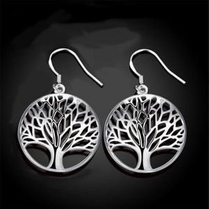 20pairs of Tree of Life Earrings Silver Fish Ear Hook Antique Silver Chandelier211d