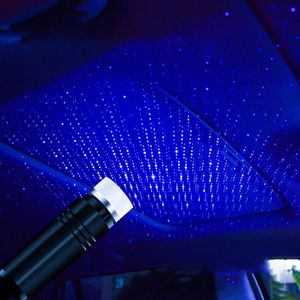 100 Pack Car Roof Projection Light USB Portable Star Night Lights Justerbar LED Galaxy Atmosphere Lighting Interior Projector LAM224Y