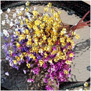 Dekorativa blommor kransar Silk Artificial Plum Blossom för heminredning Fake Utan Vase Party Festival Drop Delivery Garden Festive S DHCXC