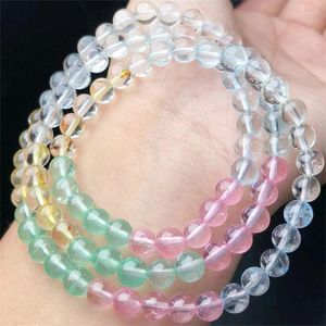Strand Natural Topaz Triple Circle Bracelet Healing Fashion Reiki Crystal Fengshui Jewelry Birthday Gift 1pcs