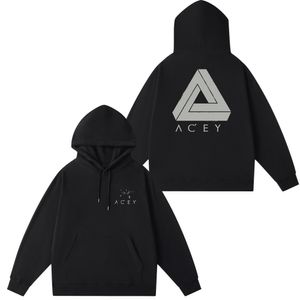 Streetwear hooded Sweatshirt For Male Size Fashion motional Pure cotton autumnal Embroidery Ap men long sleeve full face zip piece set plique
