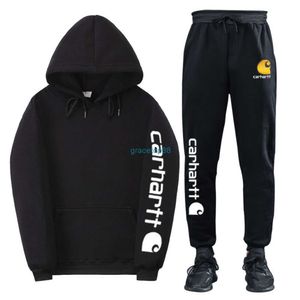 Velr Herren- und Damen-Kapuzenpullover, Sweatshirts, Designer-Modemarke Kahart Carhat Street Hip-Hop-Persönlichkeit, lässiges Pullover-Set