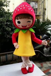 Härlig Strawberry Mascot Costume Suits Party Game Dress Clothing Advertising Carnival Halloween Easter Festival vuxna