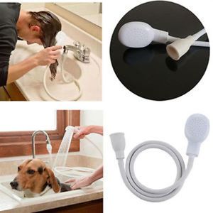 Handhållen stänk duschkarkar Sänk Kran Attachment Washing Sprinkler Head Kit Pet Spray Slang Bad Accessory Set265e