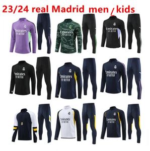 23/24 /25 Real Madrid Soccer Tracksuit Boys Boys Training Tracksuit Kit Bellingham Vini Jr. الرجال والأطفال يطبقات كرة القدم تشاندال ريال مدريد قدمها على قيد الحياة