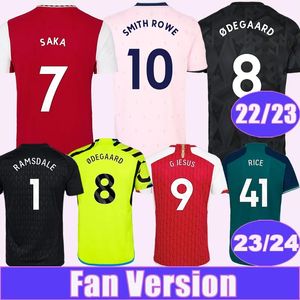 2023 2024 Saka Białe męskie koszulki piłkarskie 22 23 Pepe Tierney Gabriel Odegaard Smith Rowe Martinelli Marquinhos G. Jesus Home Away Away 3rd Football Shirts