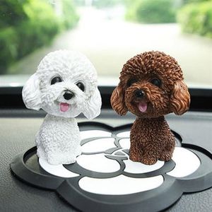 Decorazioni interne Cane che annuisce Divertente Scuotere la testa Cuccioli carini Bambole Altalena Cruscotto per auto Ornamenti Home Auto Decor Toys280Y