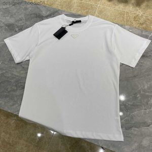 Tute da uomo T-shirt da uomo designer primavera estate donna modello ricamo di lusso classico bianco e nero moda casual top 100 cotone costume abbinato taglia dalla S alla X