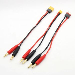 Acumular conectores xt30 xt60 am1015e deans t plug conector macho com tampas para 4mm plugues banana cabo de carga para rc imax b6 carregador