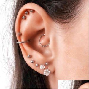 Anéis de língua 100 Pçs / lote Aço Inoxidável Brinco Bar Reto Barbell Anel Mamilo Piercing Jóias Corporais Para Menina Mulheres Drop De Dhgarden Dhesb