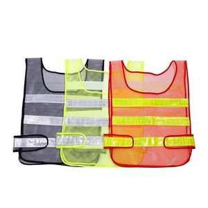 Reflective Safety Supply Wholesale 3 Colors Vest Hollow Grid High Visibility Warning Construction Traffic Work Clothes Drop Delivery O Dhkap