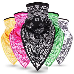 Radfahren Caps Masken Sport Dreieck Schal Bandana Wandern Cam Jagd Laufen Armee Fahrrad Fahrrad Taktische Airsoft Halbe Gesichtsmaske Drop Deli Dhgqx