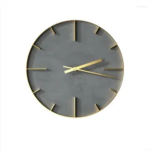 Orologi da parete 2023 Moda Semplice Cemento Grigio Moderno Cemento Classico Decorazione di lusso Sala da pranzo sospesa Personalizzabile