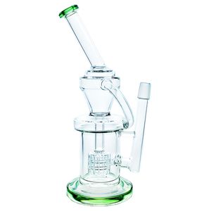 Fantastisk funktion Recycler Oil Rig Bong Glass Vattenrör rökrör med glasskupol och nagel (GB-292)