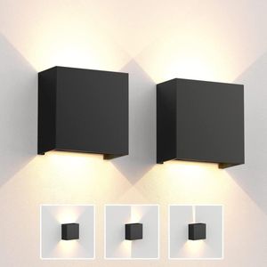 Lampa ścienna Kinkiety 2 Packa 6W Nowoczesne wewnętrzne zewnętrzne IP65 w dół lampki do śródbłonka do salonu sypialnia korytarza