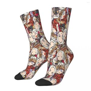 Men's Socks Fire Emblem Three Houses Chibi Edelgard Collage Japanese Male Mens Women Winter Stockings Printed