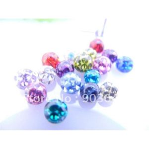 Anéis de língua Shippment 50 Pçs / lote Crystal Gems Ball Substituição para Body Piercing Jóias Lip / Sobrancelha / Orelha Helix 1.2x4mm Smoot Dhgarden Dh3A8